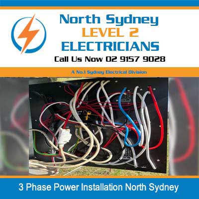 3 phase power installation wiring and connections of switchboard in North Sydney
