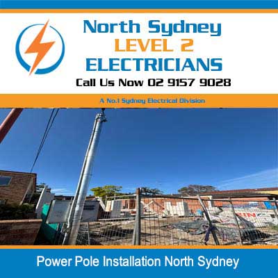 New power pole installation in North Sydney residential area